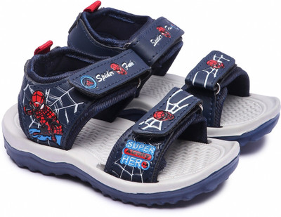 FROXY BLUES Spiderman Boys & Girls Sling Back Strappy Sandals(Dark Blue , 2-2.5 Year)