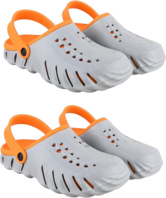 RIFOF Boys & Girls Slip-on Clogs(Grey , 9-10 Years)