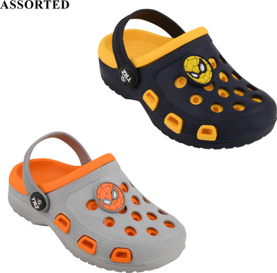 TRZ Boys & Girls Sling Back Clogs(Grey , 7-8 Years)