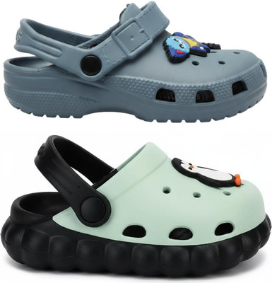 FEETPER Boys & Girls Slip-on Sports Sandals(Grey , 9-12 Months)