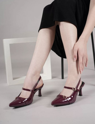 Looper Barbie Girls Strap Mary Janes(Maroon ,)