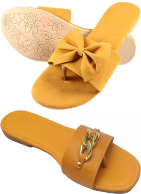 MARYAM Girls Slip-on Flats(Yellow , above 16 years)
