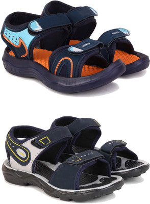 PENNEN Boys & Girls Velcro Sports Sandals(Blue , 10-11 Years)