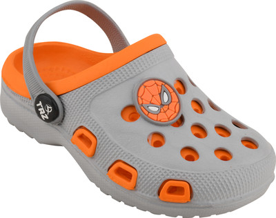 TRZ Boys Sling Back Clogs(Orange , 3 - 3.5 year)