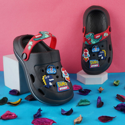 KILLER Jungle Book Boys & Girls Sling Back Clogs(Black , 15 - 18 Months)