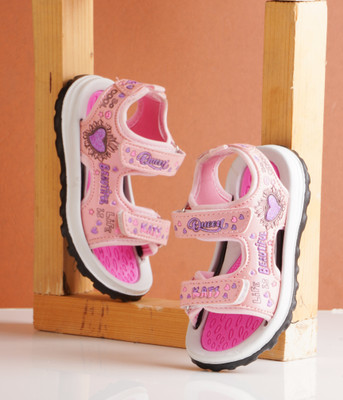 kats Boys & Girls Velcro Sports Sandals(Pink , 3.5-4 Years)