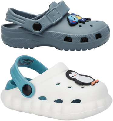 FEETPER Boys & Girls Slip-on Sports Sandals(Grey , 12-18 Months)