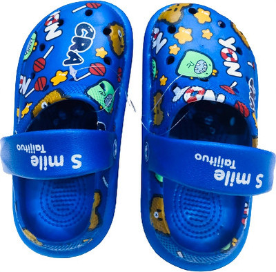 smilykid Boys Sling Back Clogs(Blue , 4 - 5 Years)