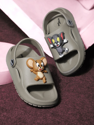 action Tom & Jerry Boys & Girls Slip-on Strappy Sandals(Grey , 3 Year)