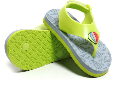 DURUKY Boys & Girls Velcro T-bar Sandals(Green , 2 - 2.5 Years)