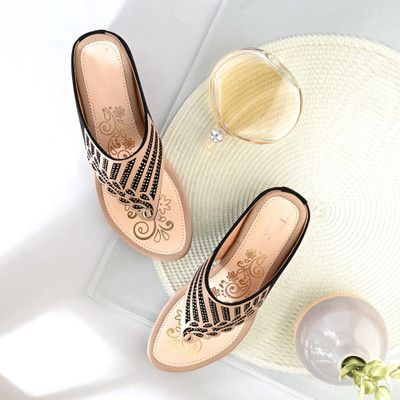 K' Footlance Girls Slip-on Heels(Brown ,)