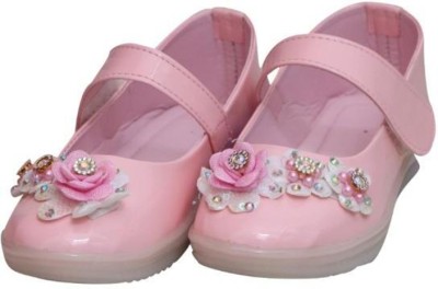 peakplay Girls Velcro Flats(Pink , 2 - 3 Years)