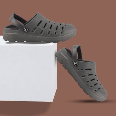 FUEL Boys & Girls Sling Back Clogs(Grey , 8-9 Years)