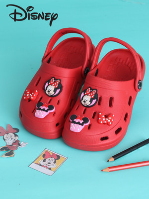 Disney By Yellow Bee Minnie Girls Sling Back Clogs(Red , 8-9Years)