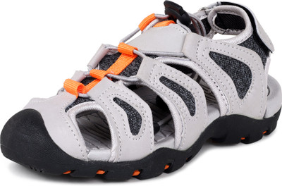 TRASE Boys & Girls Velcro Sports Sandals(Grey , 16 Years & Above)