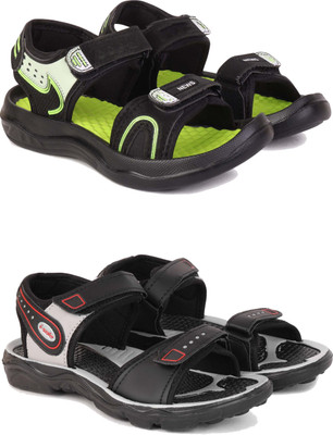 DRACKFOOT Boys & Girls Velcro Sports Sandals(Grey , 6-7 Years)