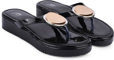 jm looks Girls Slip-on Heels(Black , 17yr And Above)