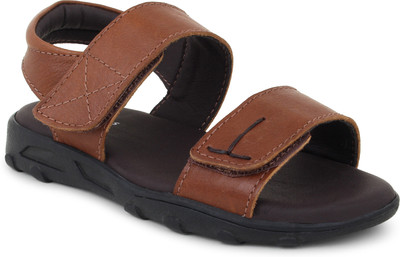 Mardi Gras Boys Velcro Flats(Brown , 2 To 6 Years)