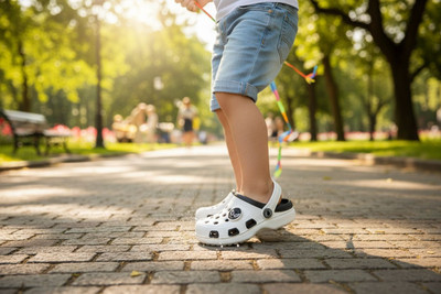 TRZ Boys Sling Back Clogs(White , 8-9 YEARS)