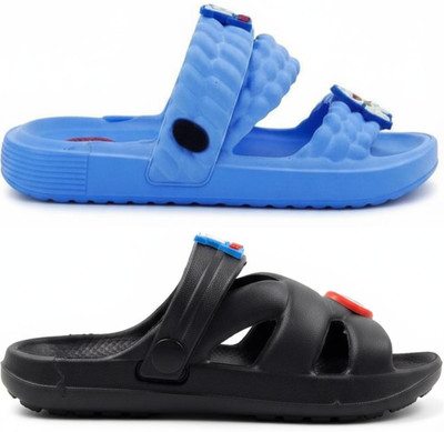 plushwalk Boys & Girls Slip-on Clogs(Blue , 18 to 24 Months)