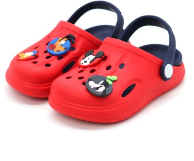 Miss & Chief by MISS & CHIEF Boys & Girls Sling Back Clogs(Red , 5 - 5.5 Years)