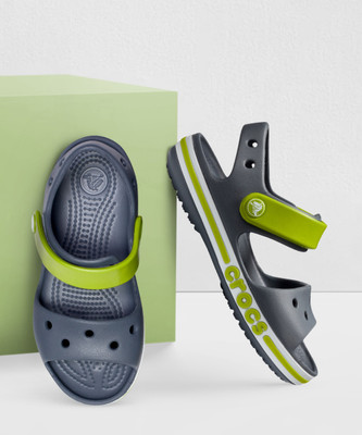 CROCS Boys & Girls Slip-on Strappy Sandals(Grey , 1 - 2 Years)
