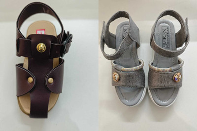 Nesco Girls Sling Back Strappy Sandals(Multicolor , 14 - 15 Years)