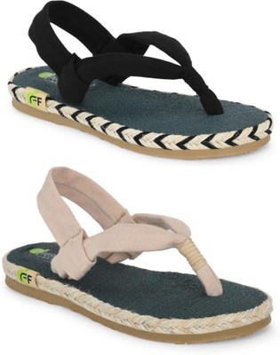 Fresh1947Feet Girls Slip-on Flats(Black ,)