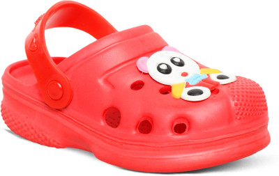 Trendmode Boys Sling Back Clogs(Red , 3.5 - 4 year)