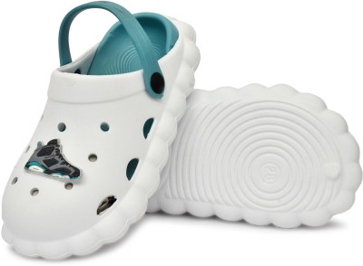 GOKIK Boys & Girls Slip-on Clogs(White , 5-5.5 Year)