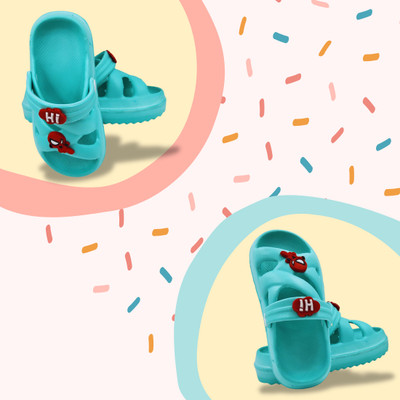 plushwalk Spiderman Boys & Girls Slip-on Clogs(Light Green , 3.5 to 4.0 Years)