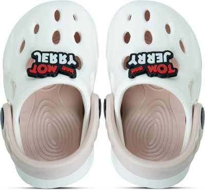 FASMANIA Tom & Jerry Boys & Girls Slip-on Clogs(White , 3.5-4 YEARS)