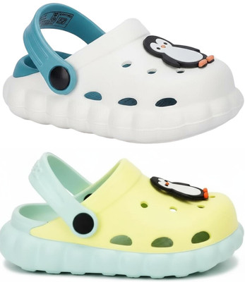 FEETPER Boys & Girls Slip-on Sports Sandals(White , 3-3.5 year)