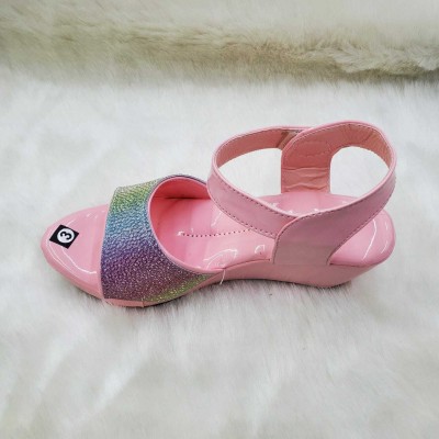 MUKU Girls Velcro Heels(Pink , 4 - 5 Years)