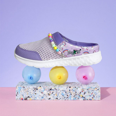 Hopits Girls Slip-on Mule(Slip ons)(Blue , 7.5-8 Year)