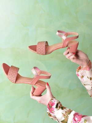 action Girls Slip-on Heels(Pink , 11 - 12 Years)