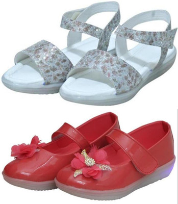 New Collection Girls Velcro Flats(Blue , 3.5-4Years)