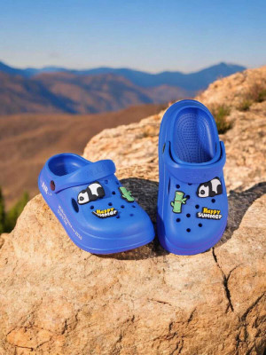 PASSION PETALS Boys & Girls Slip-on Clogs(Blue , 4.5-5Years)