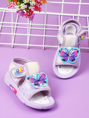 kats Boys & Girls Velcro Sports Sandals(Purple , 6-9 Months)