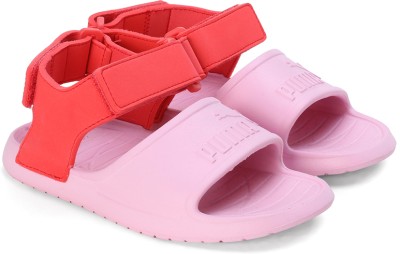 PUMA Boys & Girls Velcro Strappy Sandals(Pink , 8 - 9 Years)