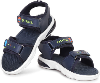 DRACKFOOT Boys & Girls Velcro Sports Sandals(Blue , 9-10 Years)