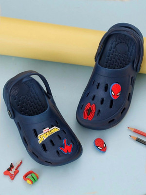 Marvel By Yellow Bee Boys Sling Back Clogs(Dark Blue , 7-7.5 Years)