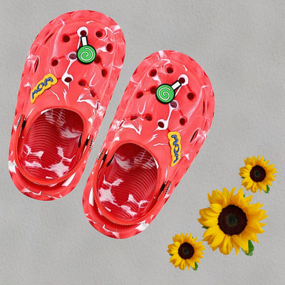 SMARTOTS Boys & Girls Slip-on Clogs(Red , 6-6.5 Years)