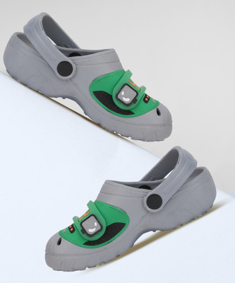 Bubblegummers Boys & Girls Sling Back Clogs(Grey , 15-16 Years)