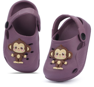 Givey Boys & Girls Sling Back Clogs(Purple , 9 Months)