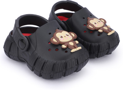 GLJ CLASSMATE Boys & Girls Sling Back Clogs(Black , 0.5 - 1 Years)