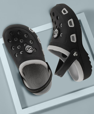 TRZ Boys Sling Back Clogs(Grey , 4 - 4.5 year)