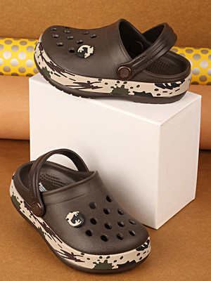 Neoz Boys Sling Back Clogs(Brown , 9-10 Years)