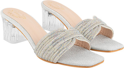 Stylestry Women Heels(Silver , 3)