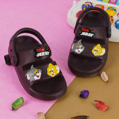 KILLER Tom & Jerry Boys & Girls Sling Back Clogs(Brown , 3.5 - 4 YEARS)